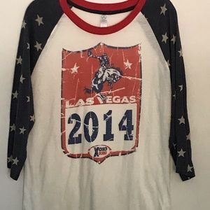 Red, White & Blue 2014 Las Vegas NFR Shirt Size L